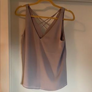 Express grey camisole with criss cross design